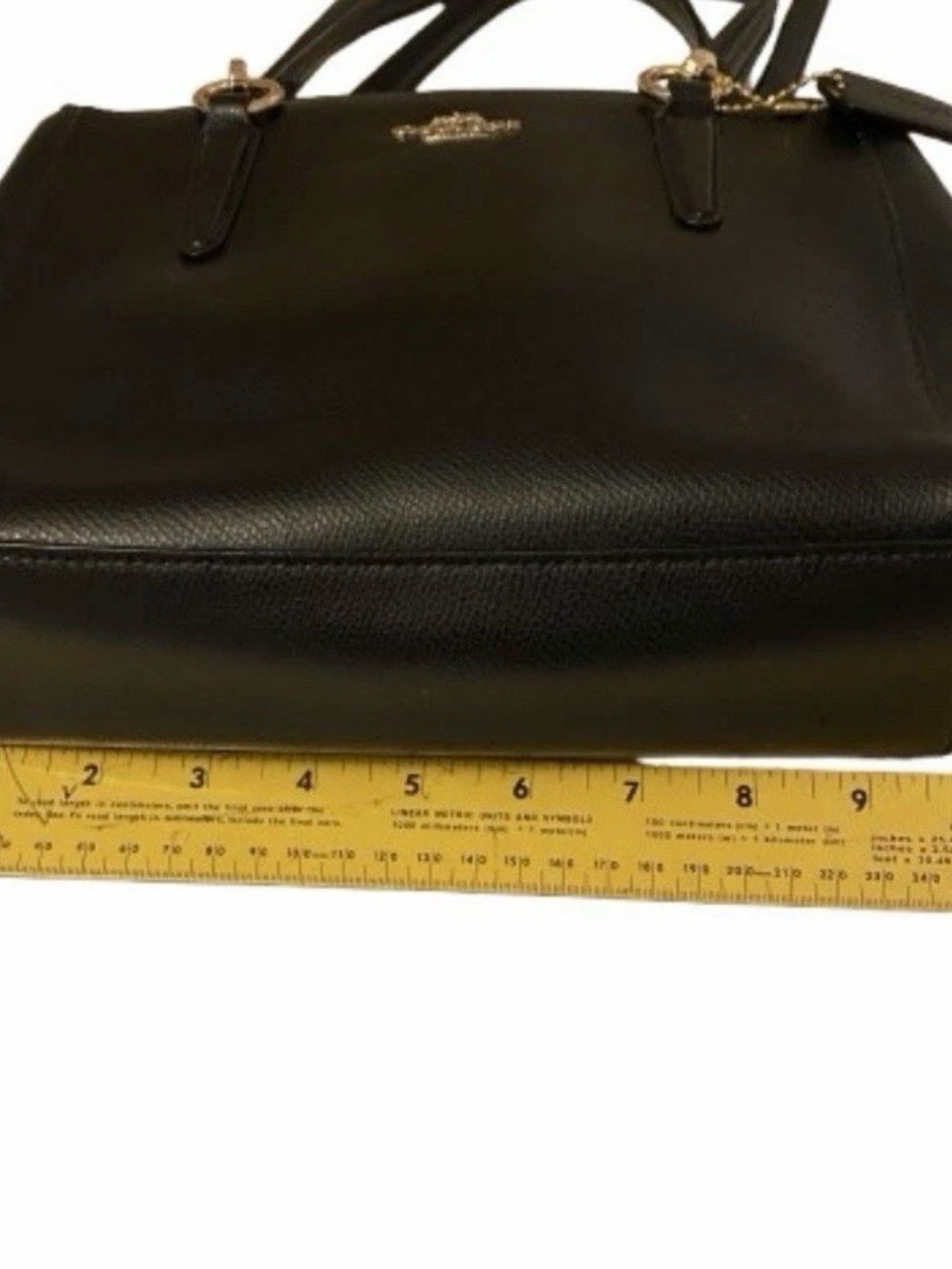 Coach Mini Christie Carryall Black Crossgrain Leather Crossbody Bag F36704 Auth - Picture 13 of 13